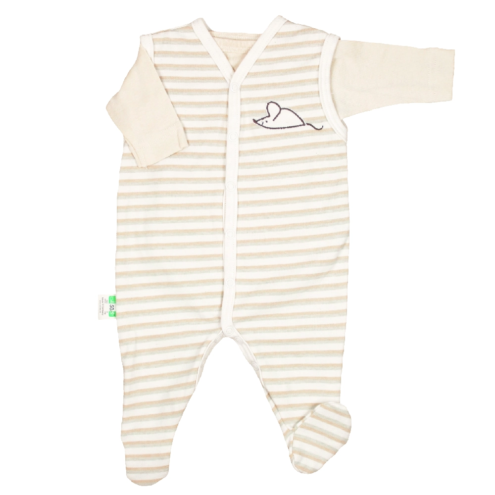 Baby Strampler Maus Ringel mit Shirt