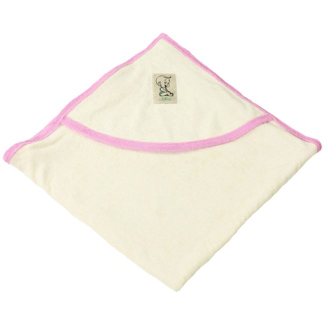 Baby Badetuch Rosa Saum