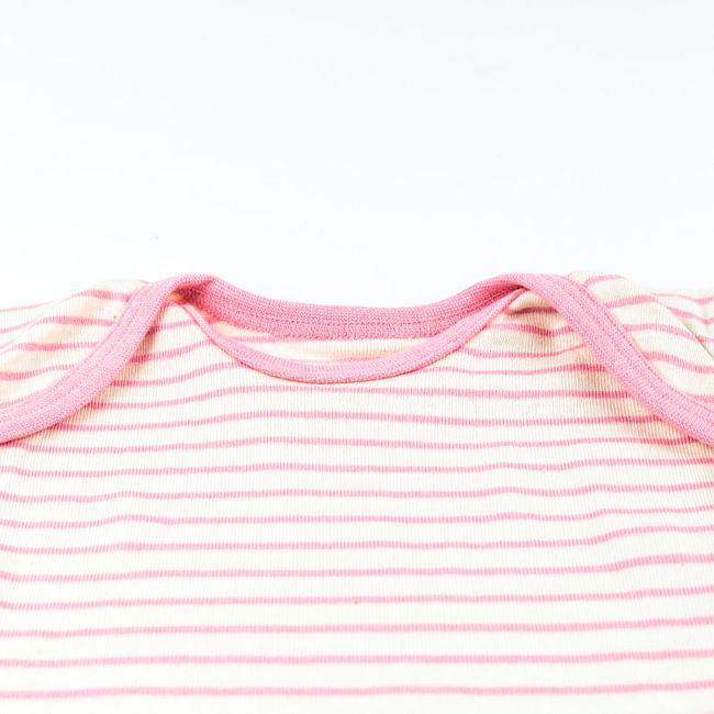 Body Kurzarm Rosa Ringel