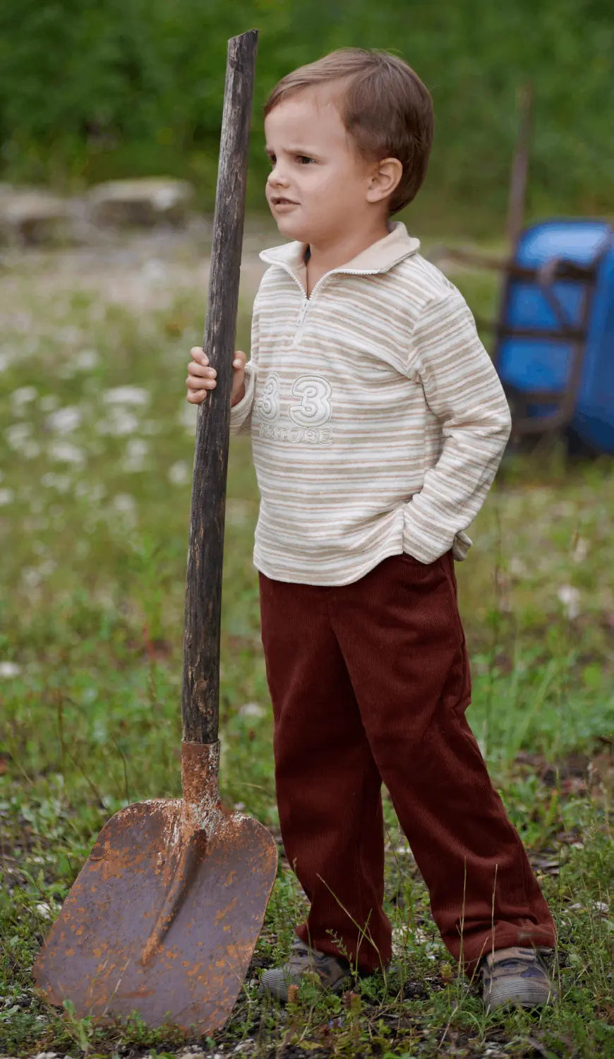 Kinder Hose Cord Braun