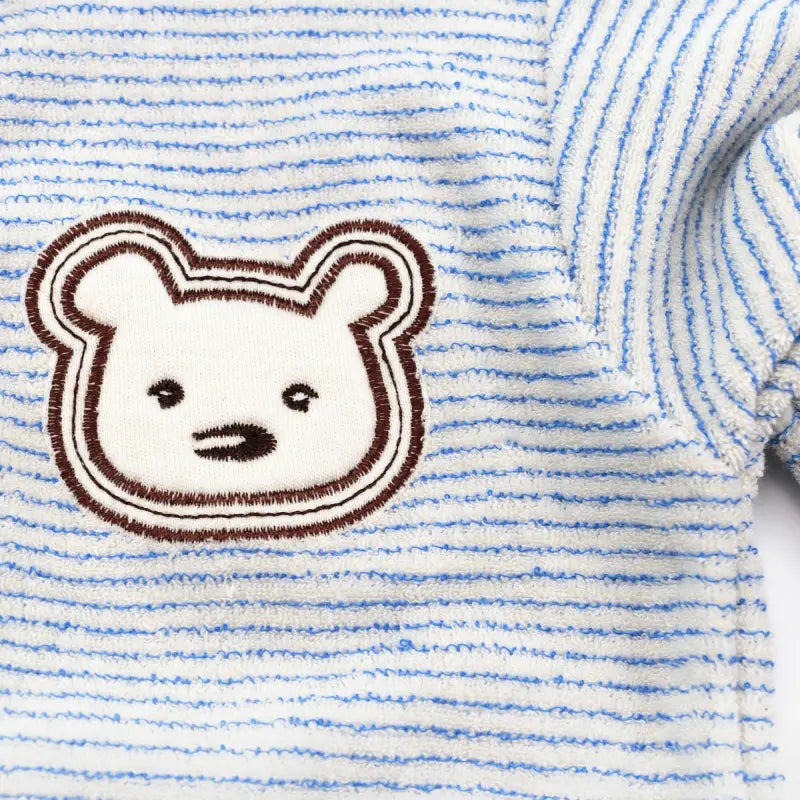 Frottee Jacke Blauer Ringel