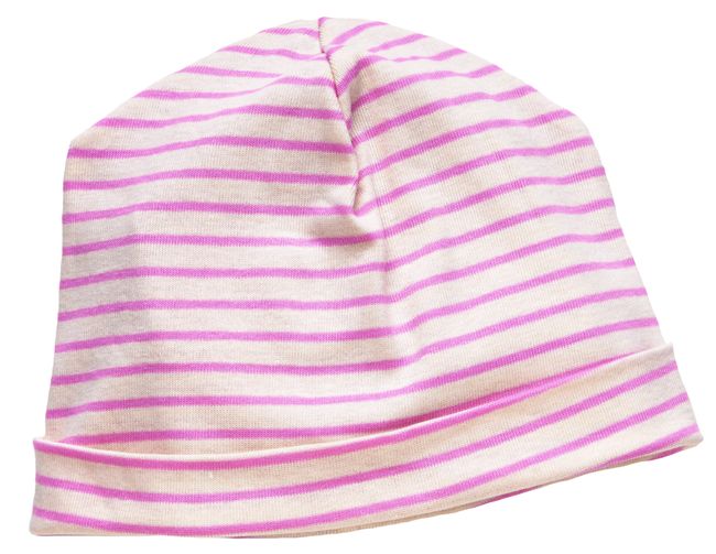 Kinder Krempelmütze Rosa Ringel