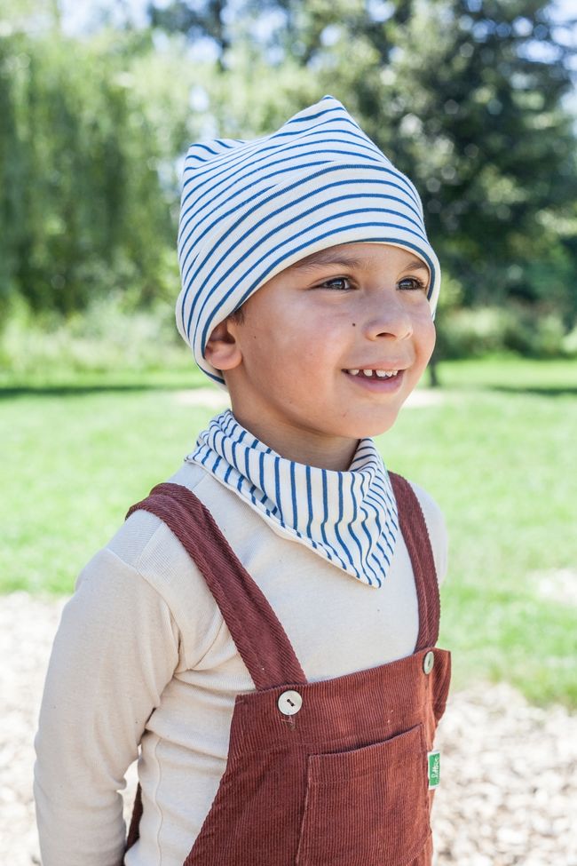 Kinder Krempelmütze Blauer Ringel