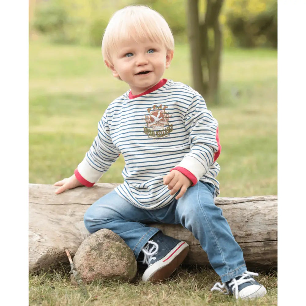 Kinder Shirt Seemann Atlantik Ringel