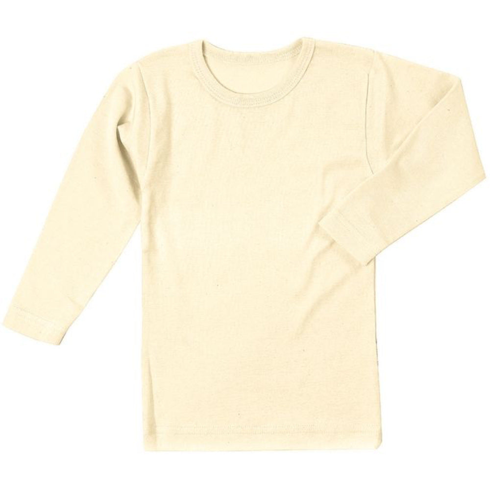 Kinder Shirt Langarm Natur Baumwolle