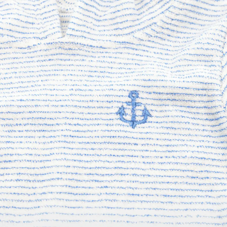 Frottee Pullover Blauer Ringel