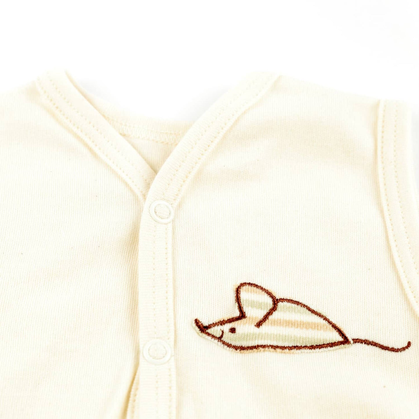 Baby Strampler Maus Natur