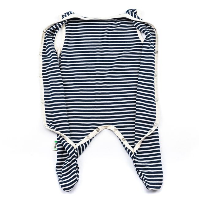 Baby Strampler Blauer Ringel