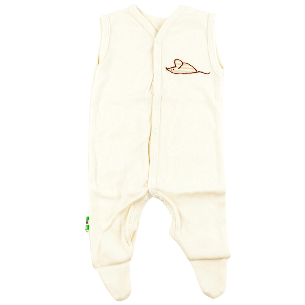 Baby Strampler Natur aus Baumwolle