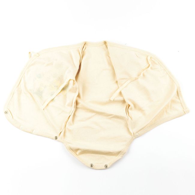 Wickelbody Langarm Natur mit Aufdruck