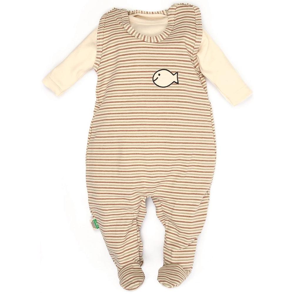 Baby Strampler Fisch Ringel mit Shirt