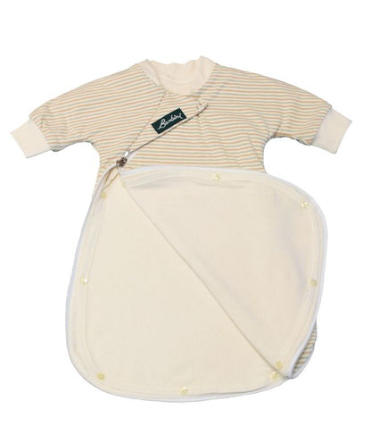 Warmer Bambini Schlafsack Interlock Ringel mit Ärmeln