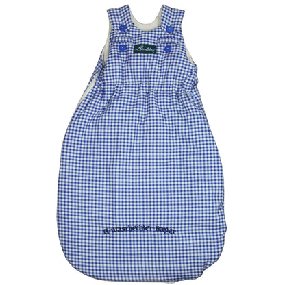 bayer chic 2000 schlafsack Baby Schlafsack Bambini im blauen Caro aus Baumwolle "Bayer" – Lotties Naturtextilien