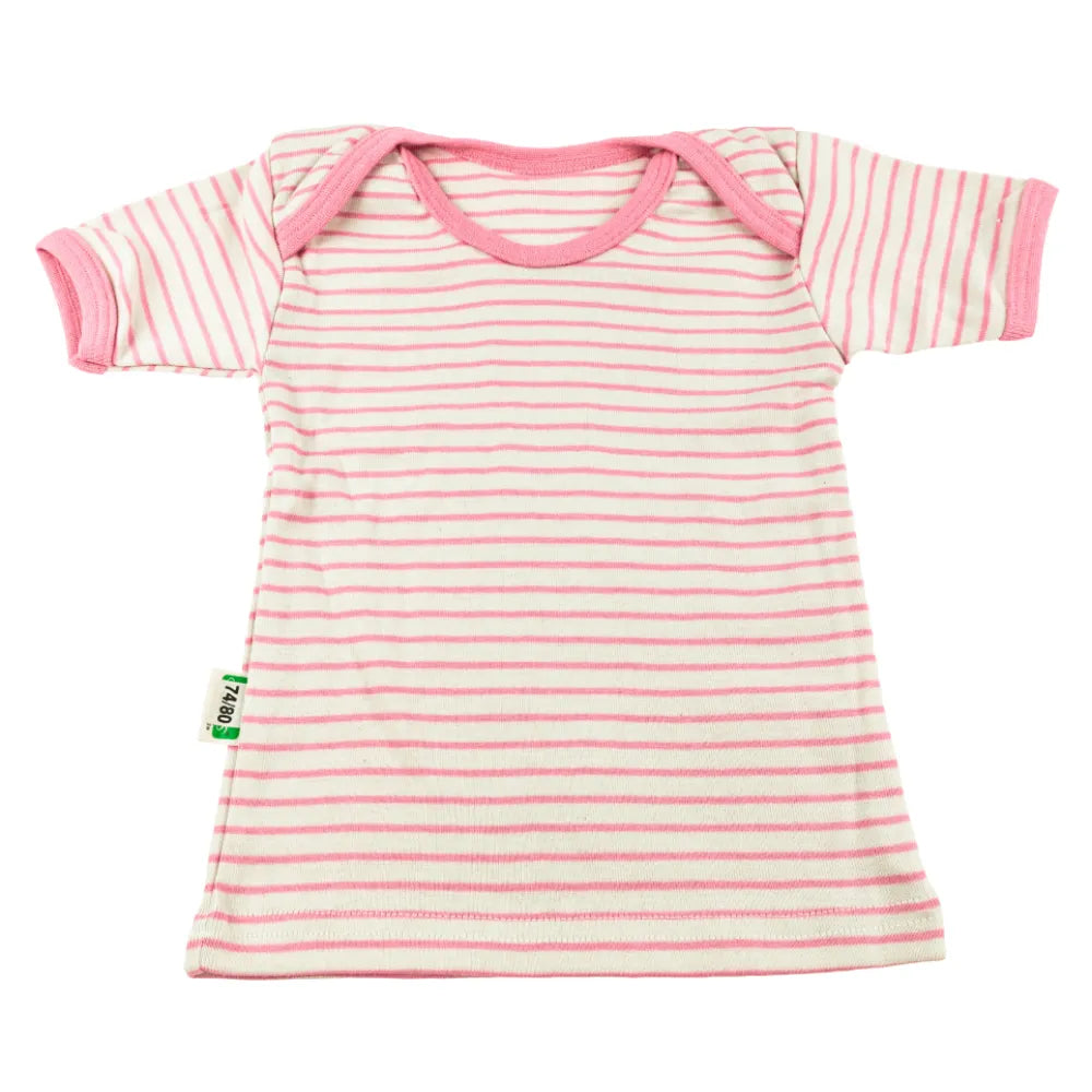 Kurzarm Shirt Rosa Ringel