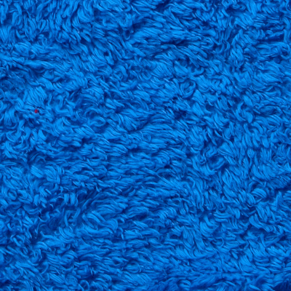 Plüsch Stoff blau aus Baumwolle