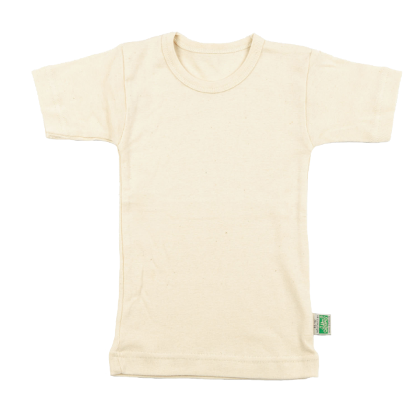 Lotties Natur Basic kurzarm T-Shirt aus reiner Bio Baumwolle